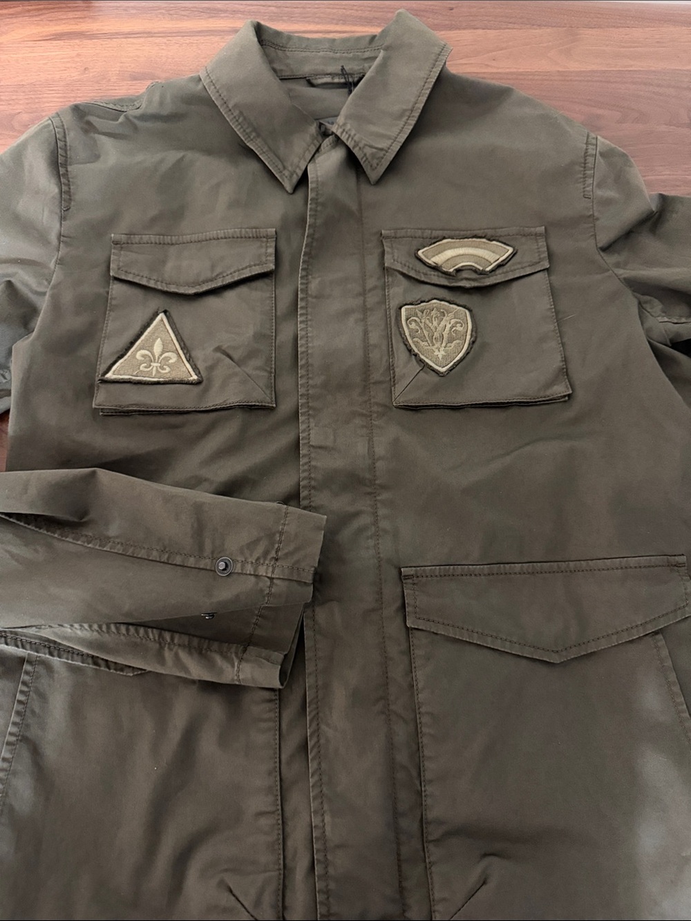 BRAND NEW John Varvatos Olive Military-Style Men's Field Jacket